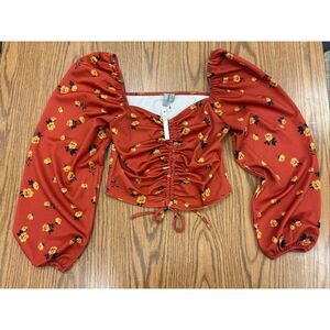 ASOS ruched crop top NWT